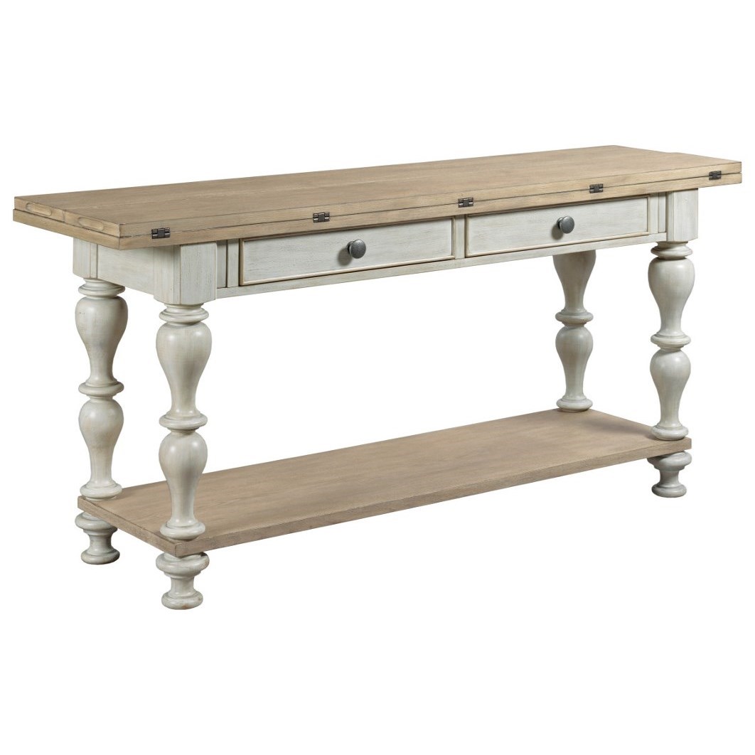 American Drew Litchfield Lakeside Flip Top Table with Two Drawers